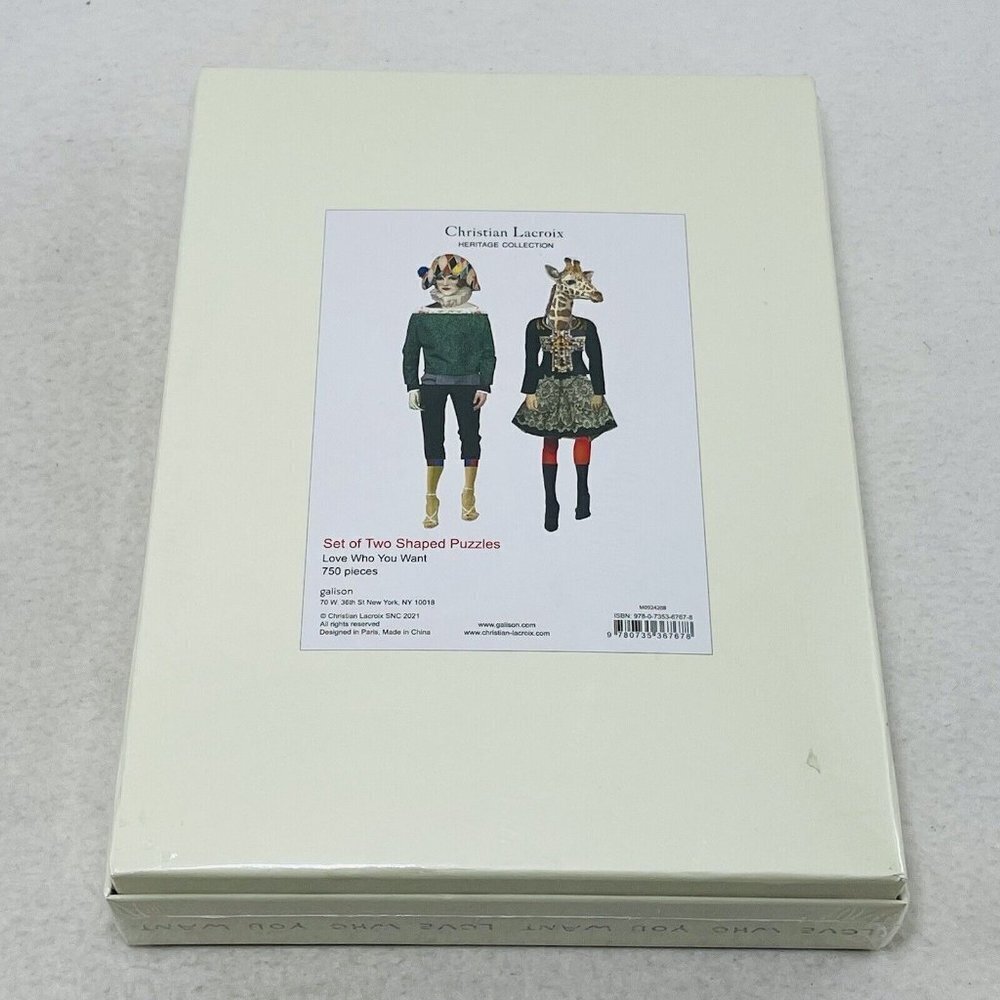 Galison Christian Lacroix Shaped Puzzle Jigsaw 750 Piece Love Who You Want Art - Picture 3 of 8